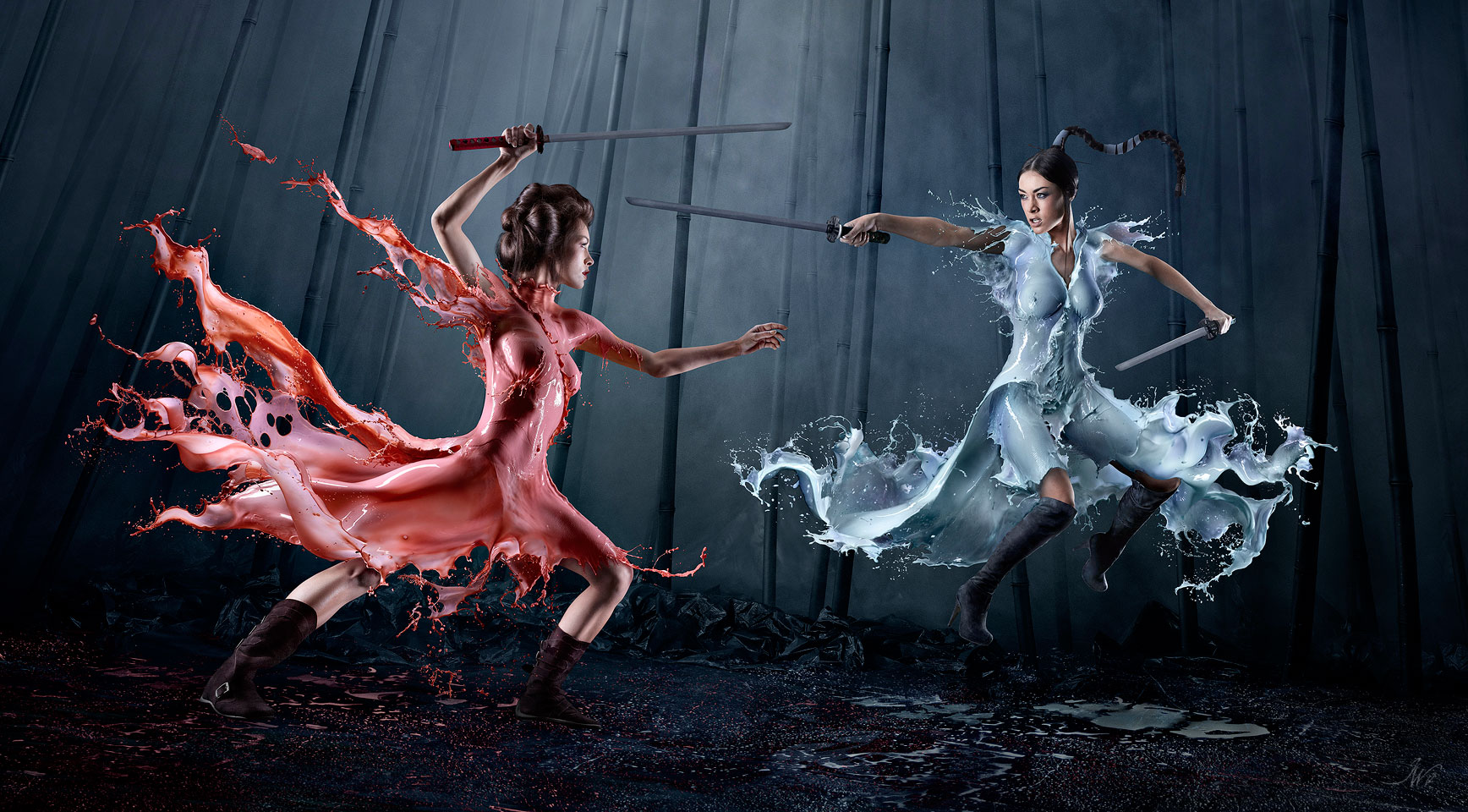 samurai-femme-combat-epee-sabre-sexy-peinture-bodypaint-nue